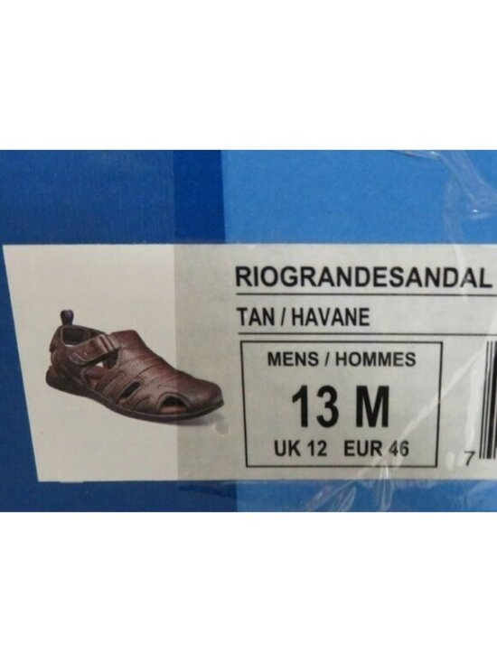 Nunn Bush Brown Leather Rio Grande Fisherman Toe Velcro closure Sandals Sz 13 M